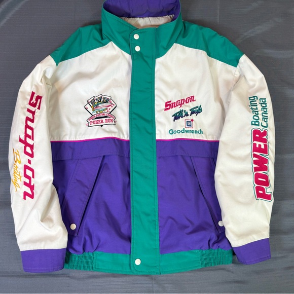 Choko Other - Vintage Snap-on Racing Jacket XL Goodwrench PokerRun Canada 90s Colorblock Choko